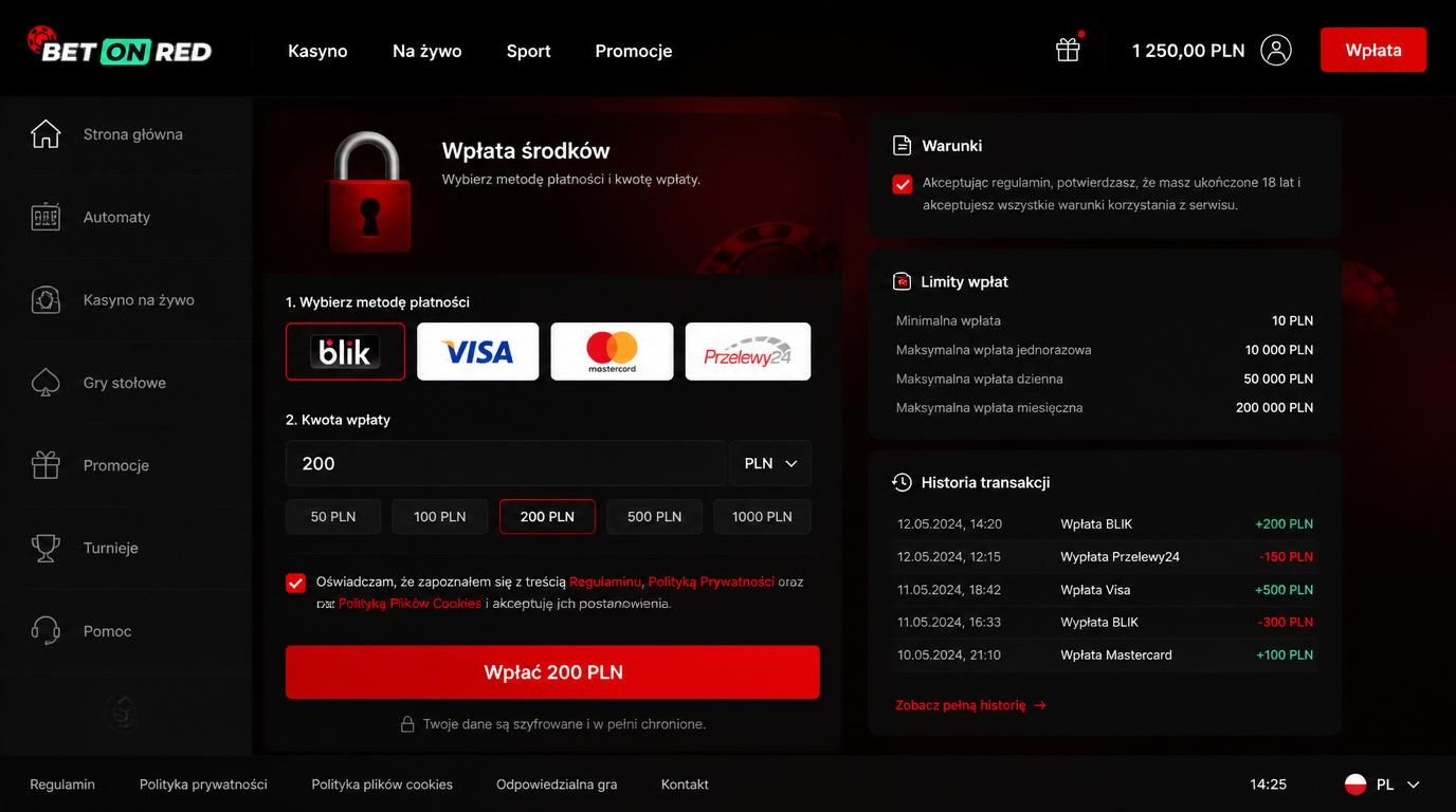 Bezpieczne ustawienia i warunki w rejestracji